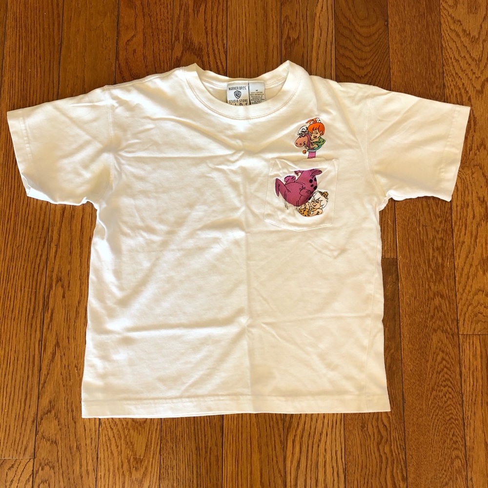 90s Pebbles Bam Bam Flintstones Shirt Kids Medium